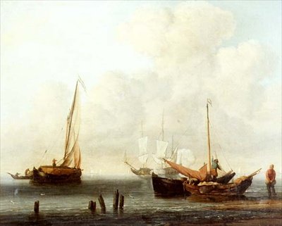 To fiskerbåde af Willem van de Velde the Younger