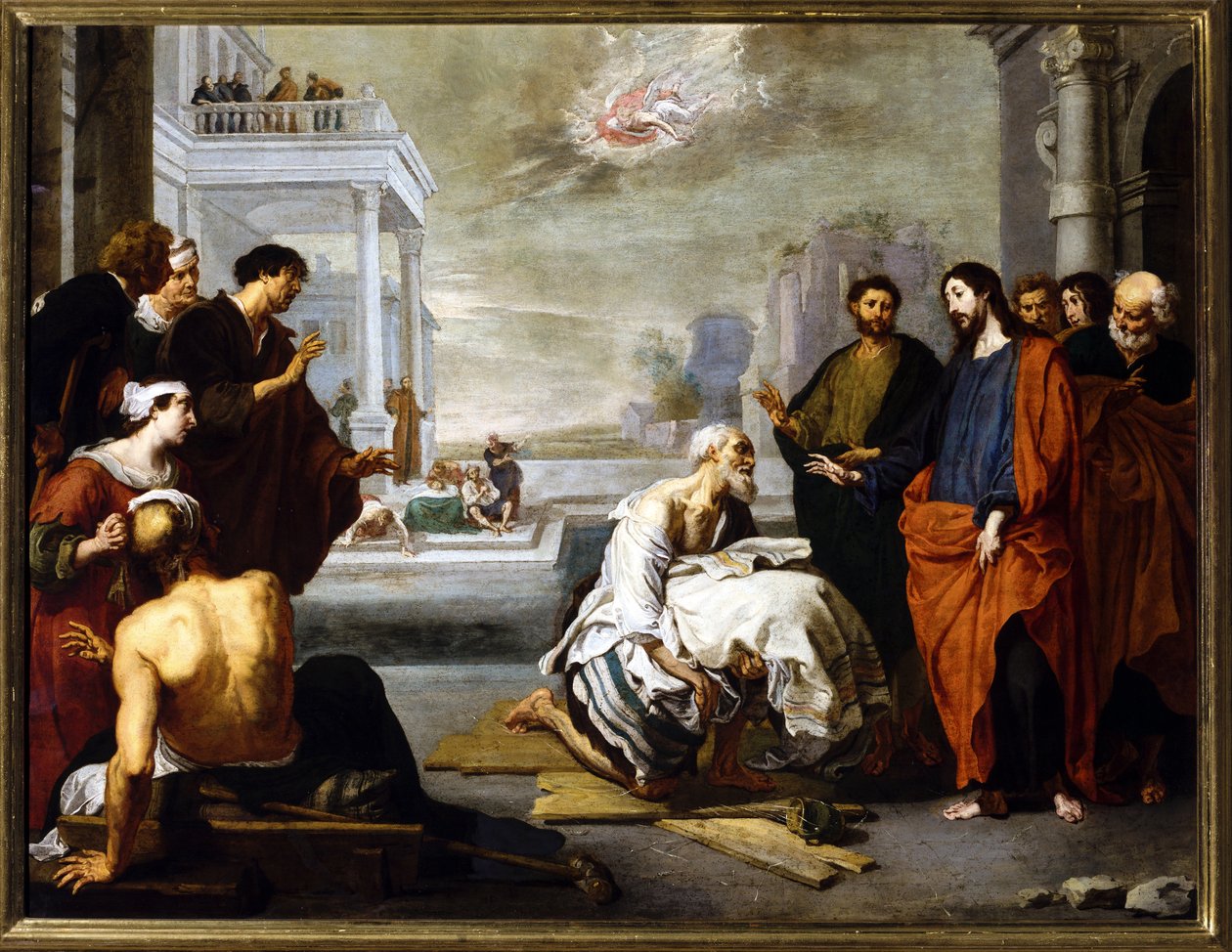 Kristus helbreder den lamme af Willem van the Elder Herp