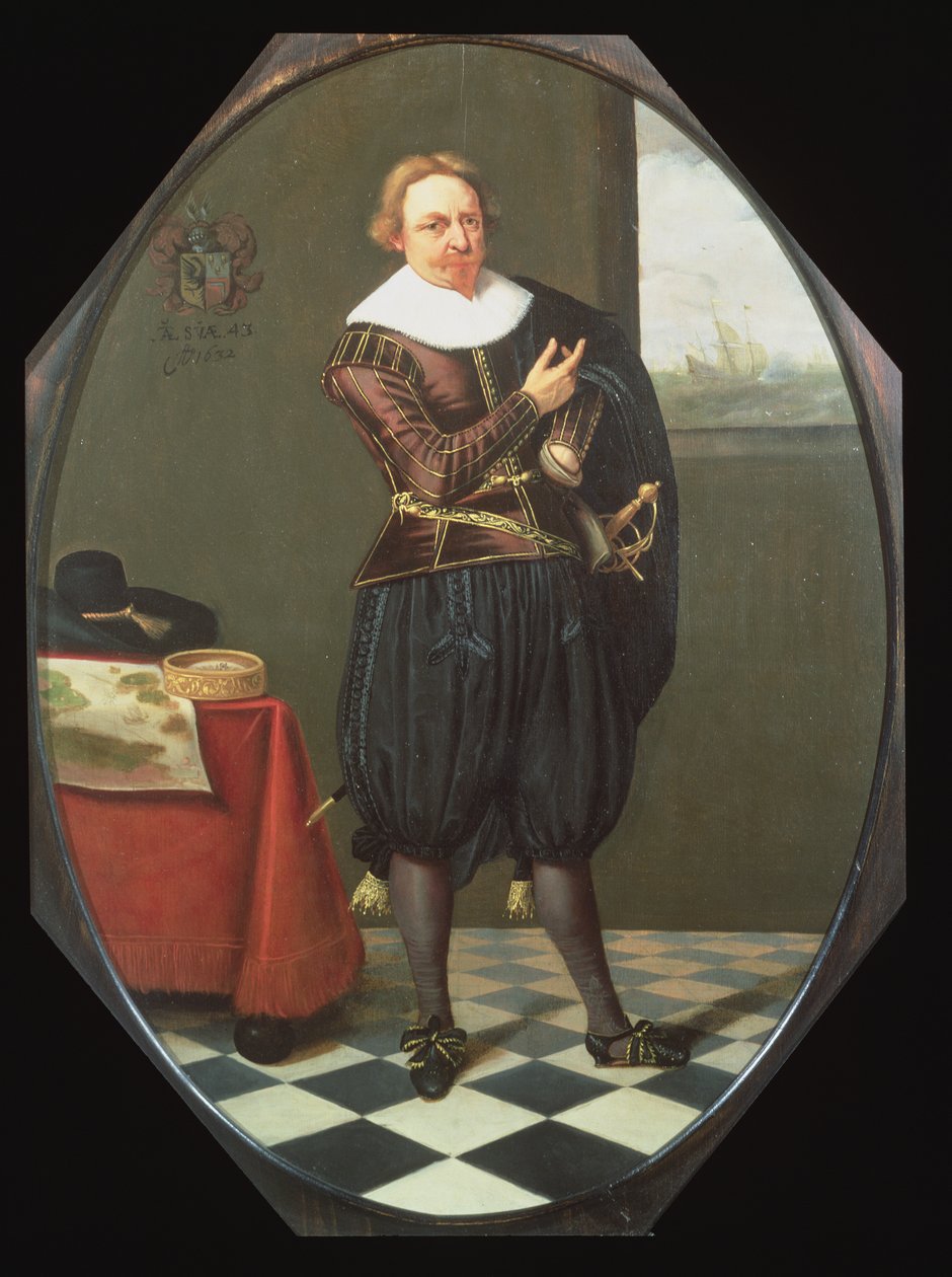 Portræt af en sømand i et interiør af Willems Witringa Harmen