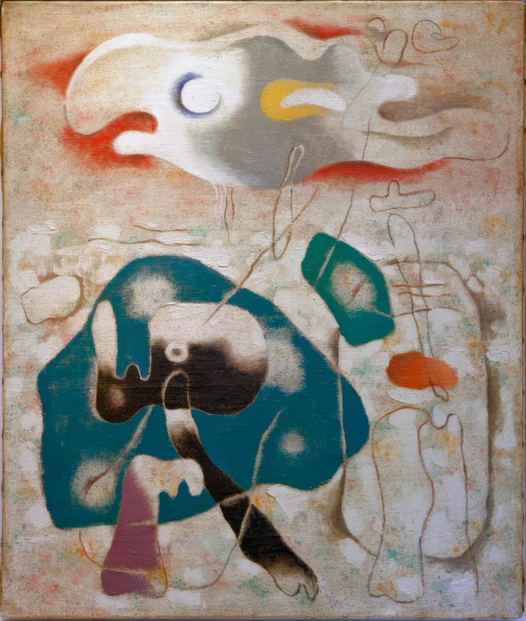 Eidos med stor amøbe af Willi Baumeister