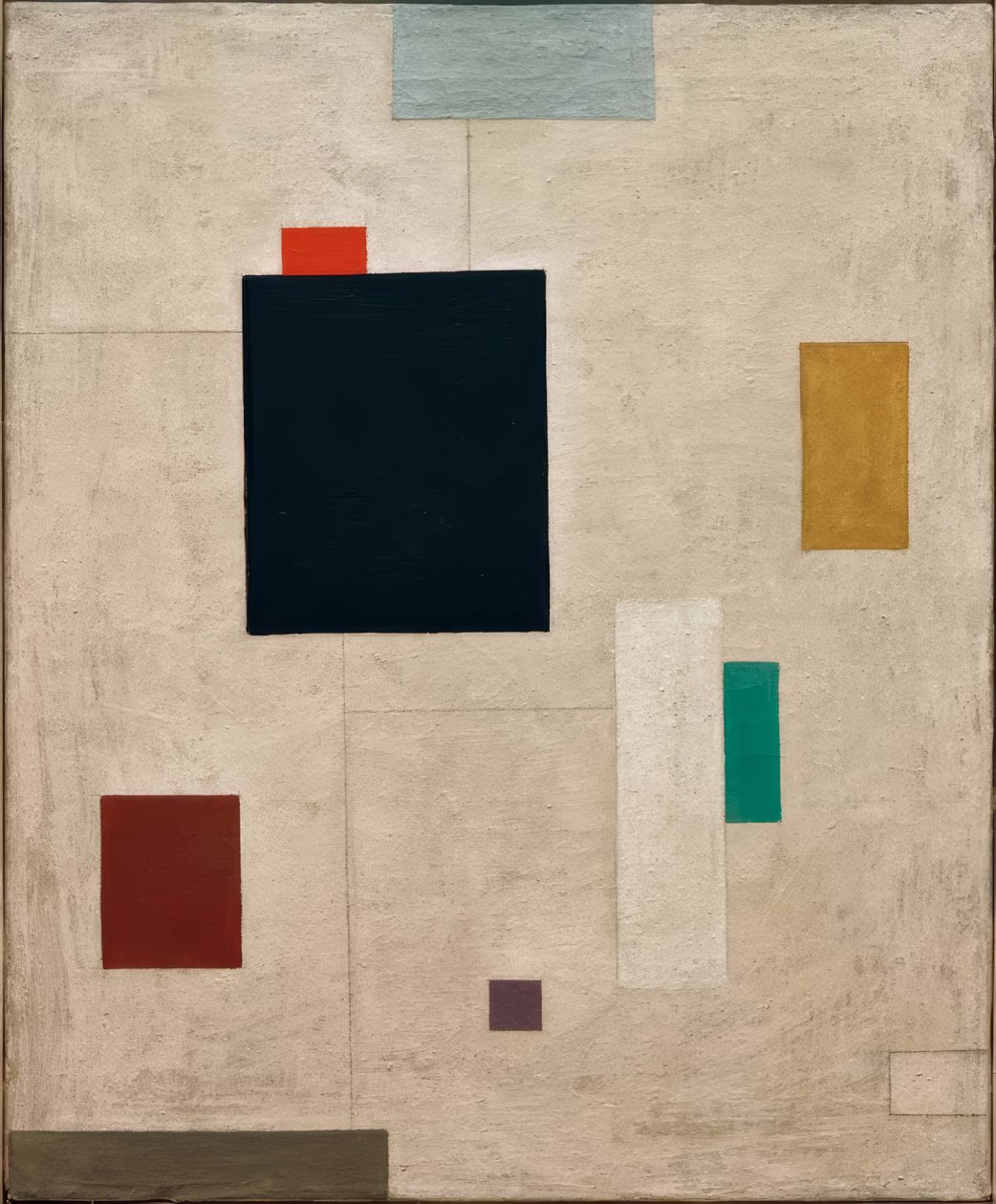 Figur med sort felt af Willi Baumeister