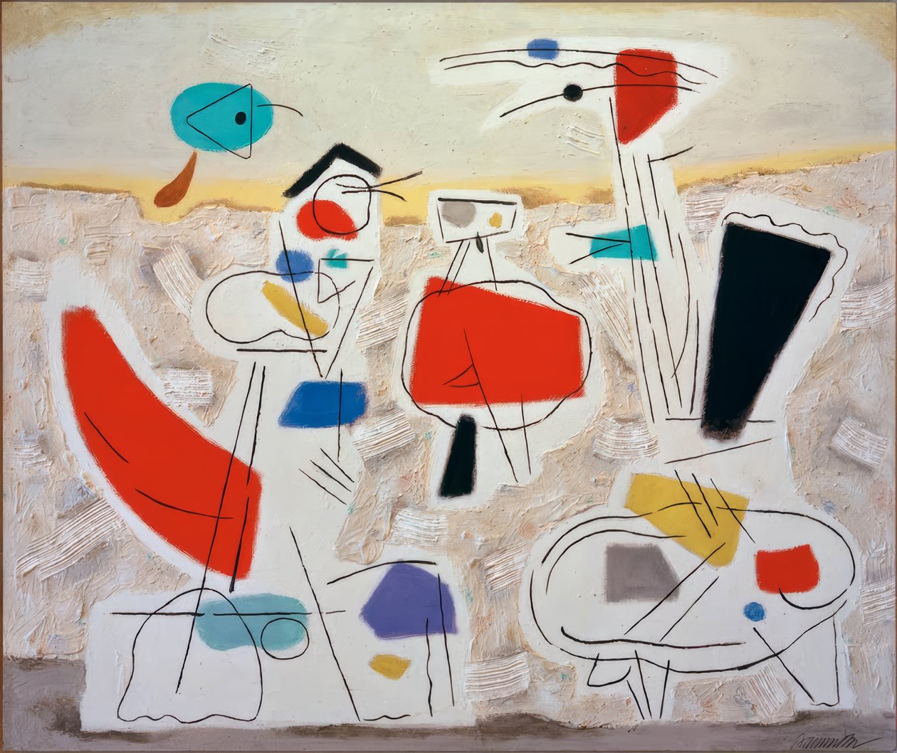 Munter landskab II af Willi Baumeister