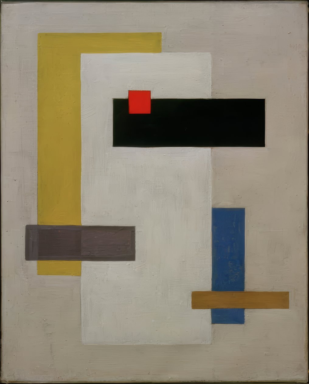 Rødt firkant af Willi Baumeister