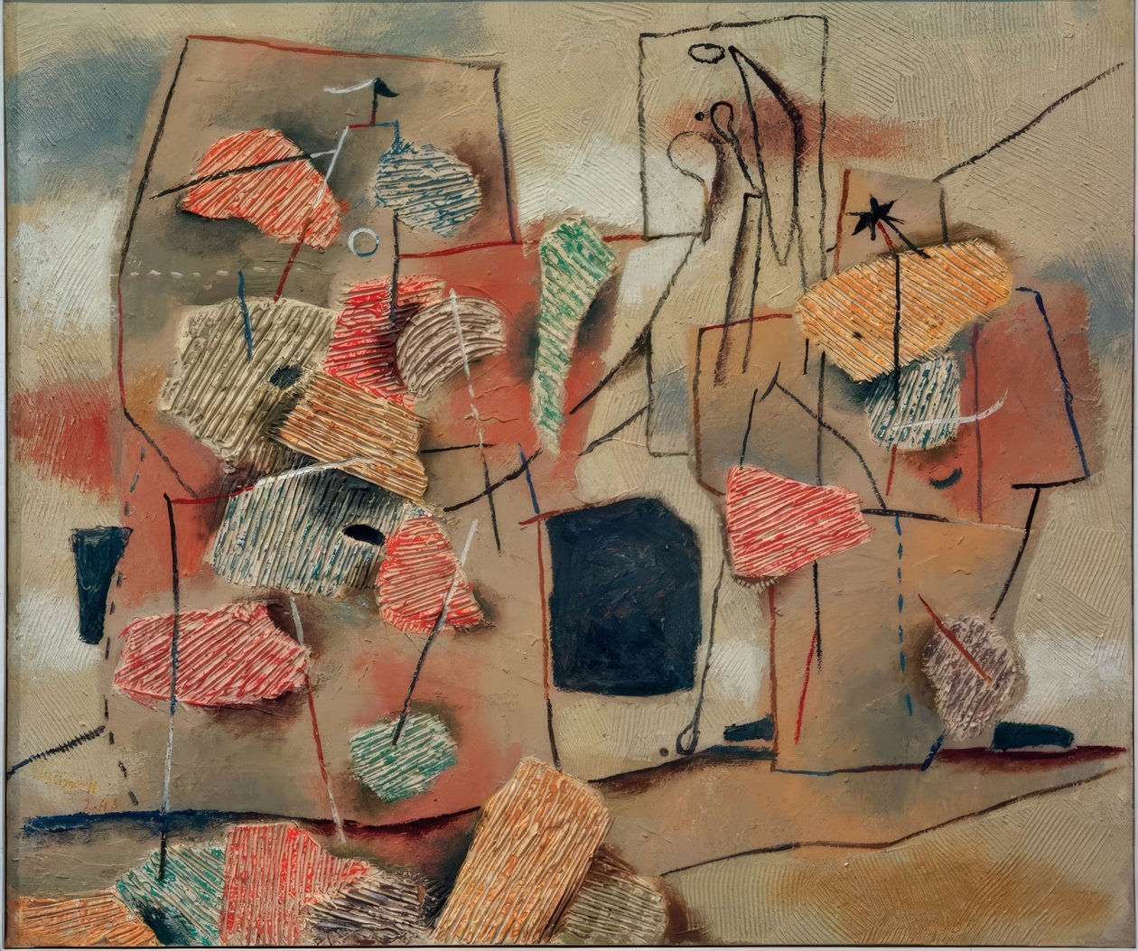 To figurer, kamgarn af Willi Baumeister