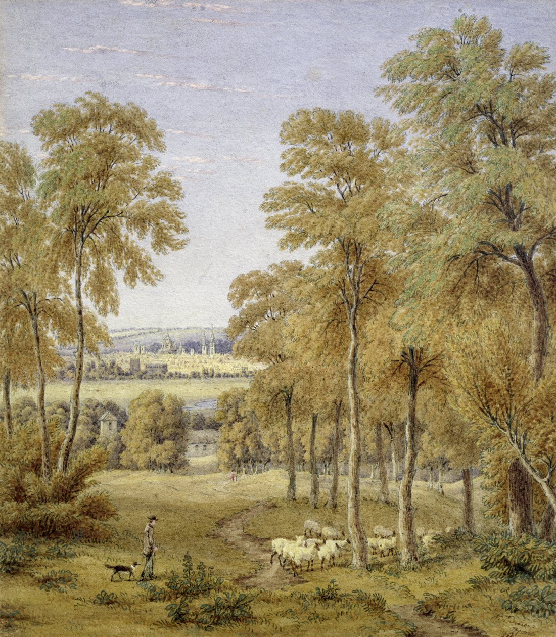 Oxford fra Hinksey Ferry, 1852 (wc) af Joseph Mallord William Turner