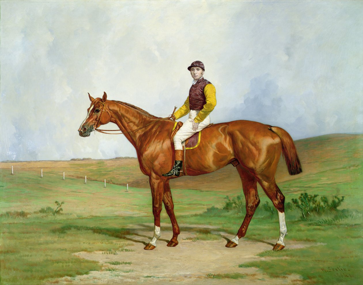 Portræt af en væddeløbshest, 1884 af William A. Sextie