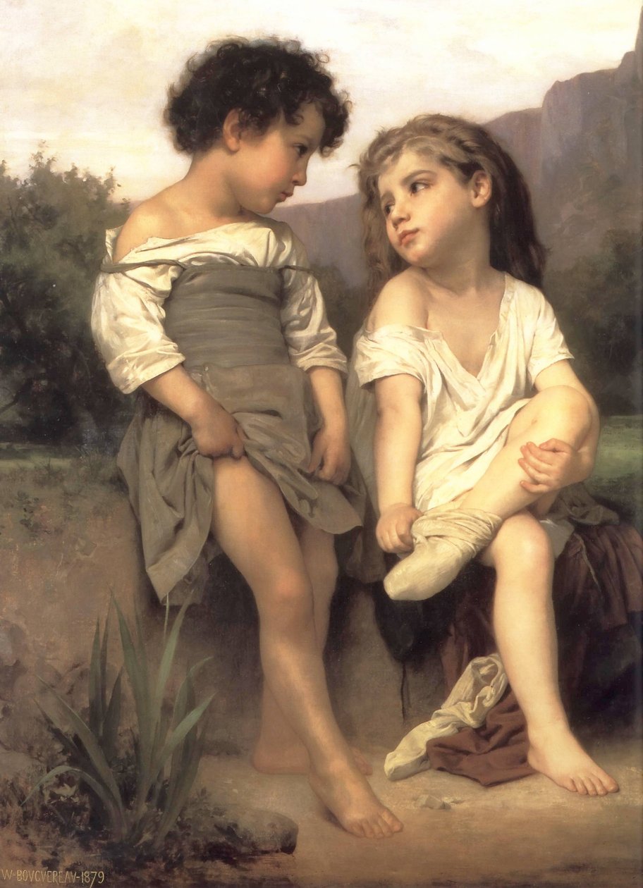 På kanten af bækken af William Adolphe Bouguereau