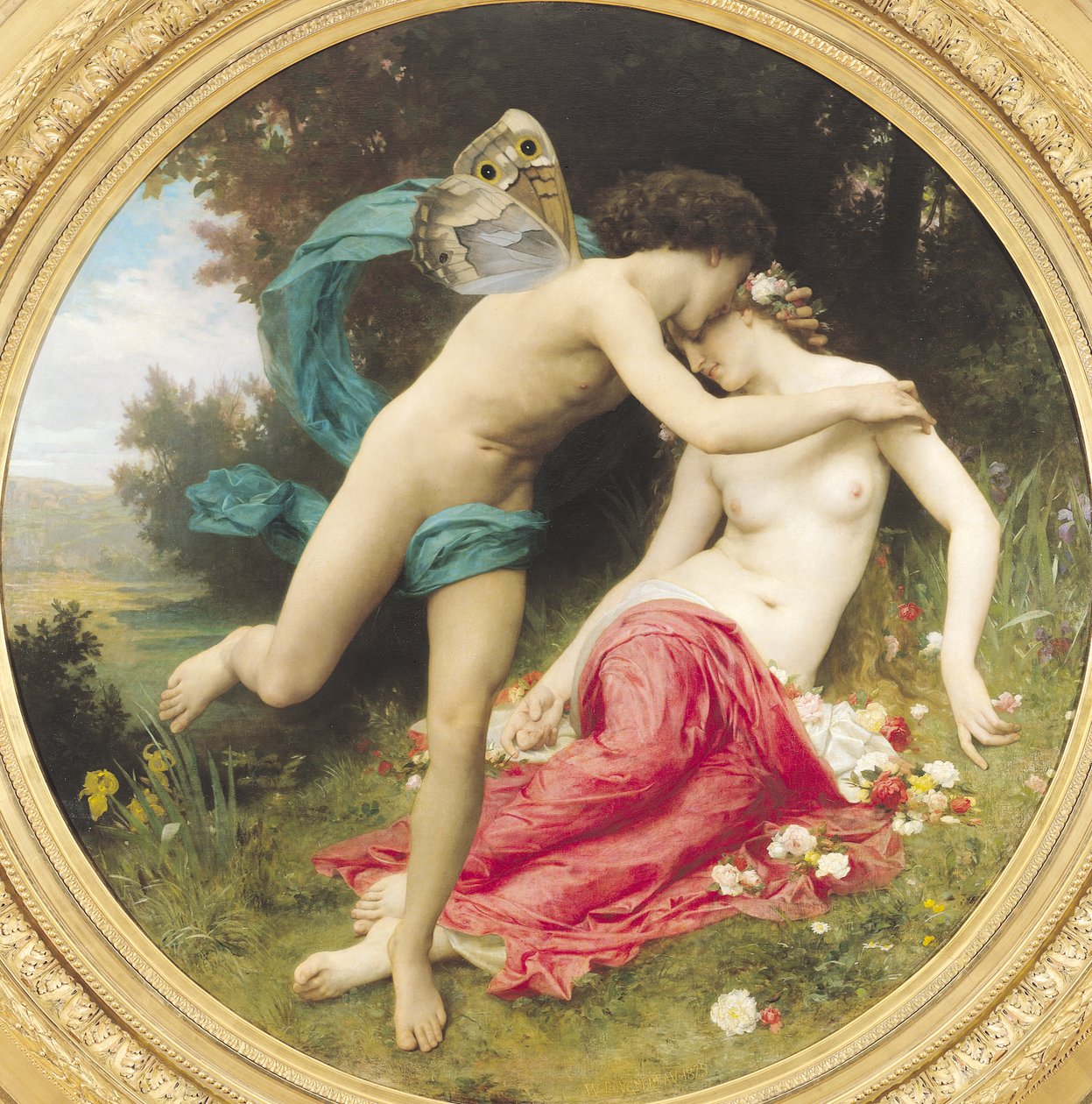Flora og Zephyr, 1875 af William Adolphe Bouguereau