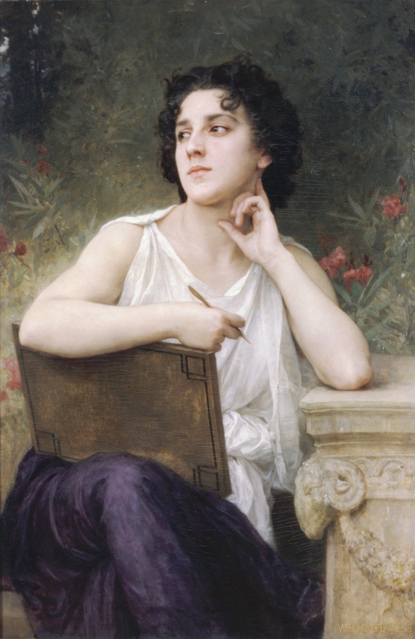 Inspiration (1898) af William Adolphe Bouguereau