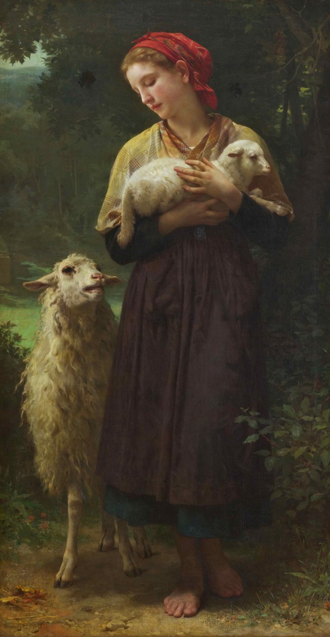 Det nyfødte lam (hyrden) af William Adolphe Bouguereau