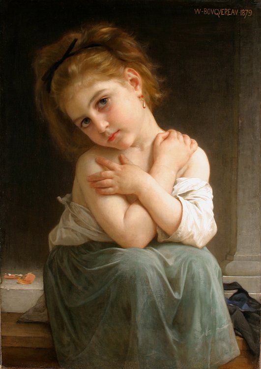 La Frileuse af William Adolphe Bouguereau