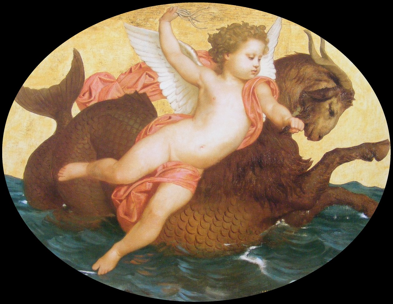 Putto på et havmonster af William Adolphe Bouguereau