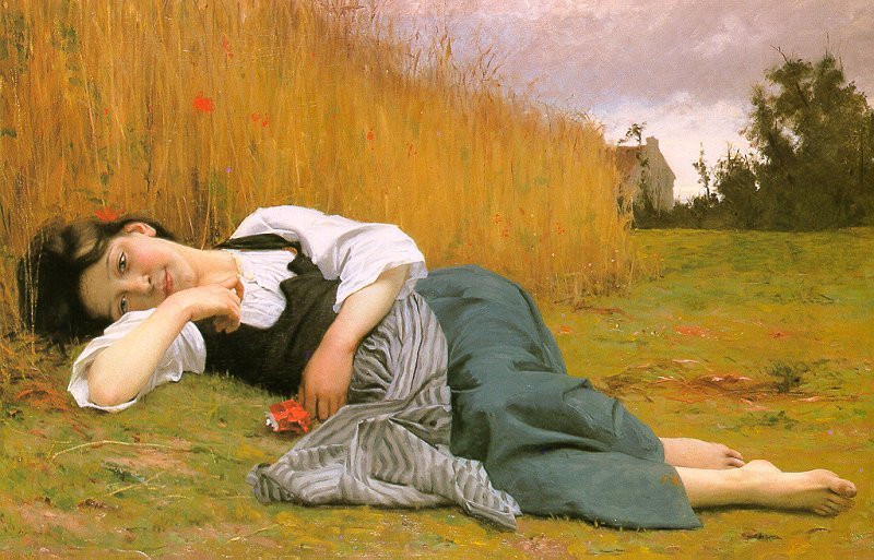 Hvile ved høst af William Adolphe Bouguereau
