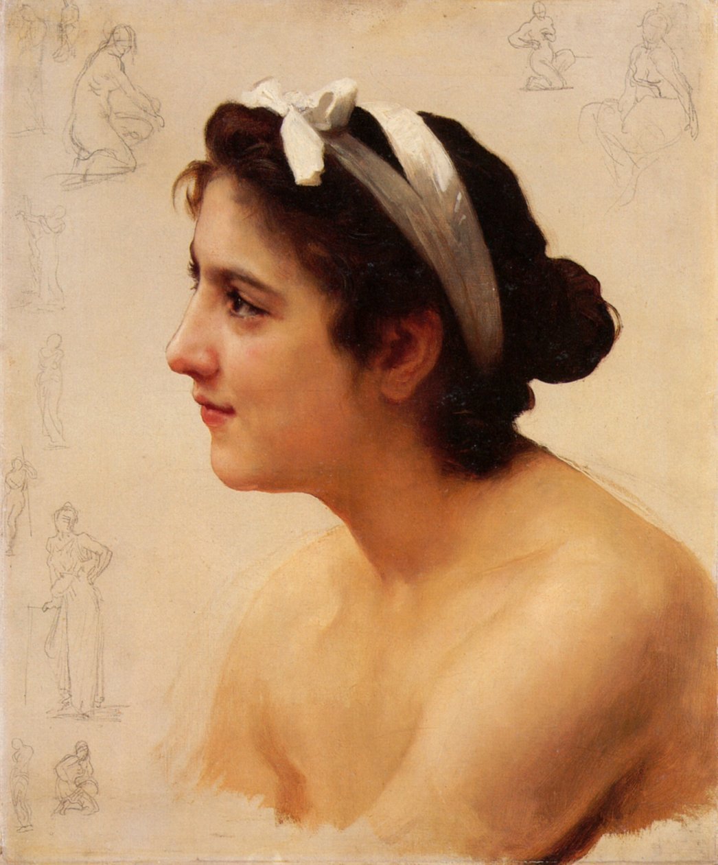 Studie af en kvinde for at tilbyde at elske af William Adolphe Bouguereau