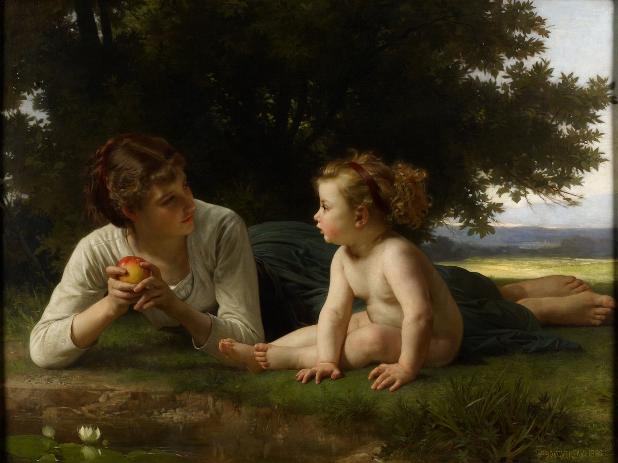 Fristelse, 1880 af William Adolphe Bouguereau