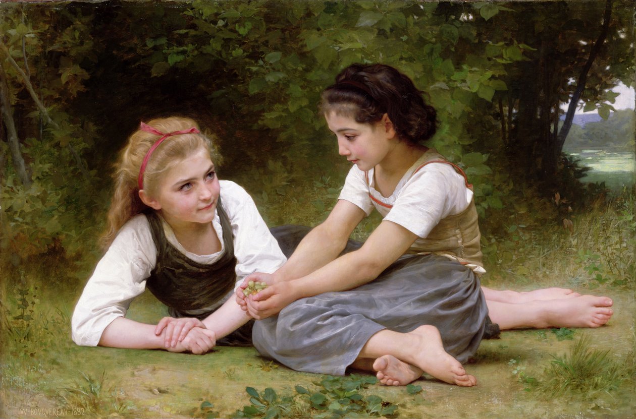Nøddesamlerne, 1882 af William Adolphe Bouguereau