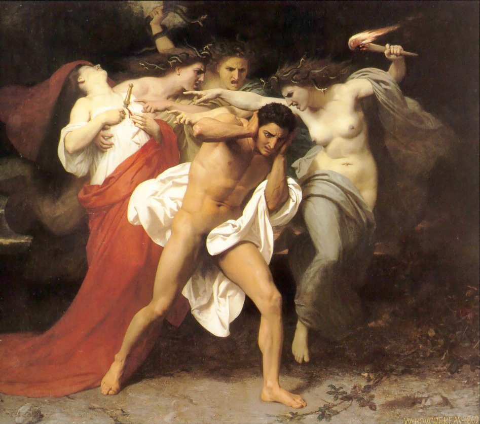 Orestes anger af William Adolphe Bouguereau