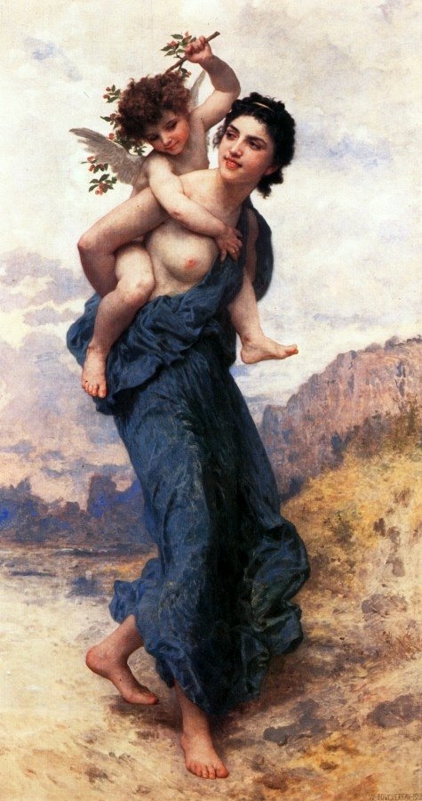 Venus og Amor af William Adolphe Bouguereau
