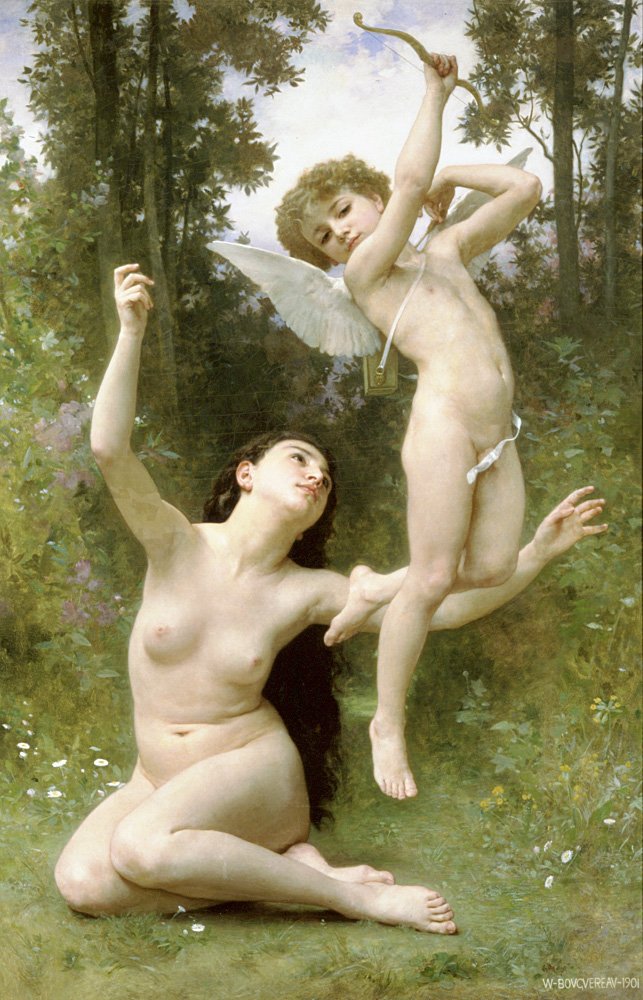 kærligheden flyver væk af William Adolphe Bouguereau