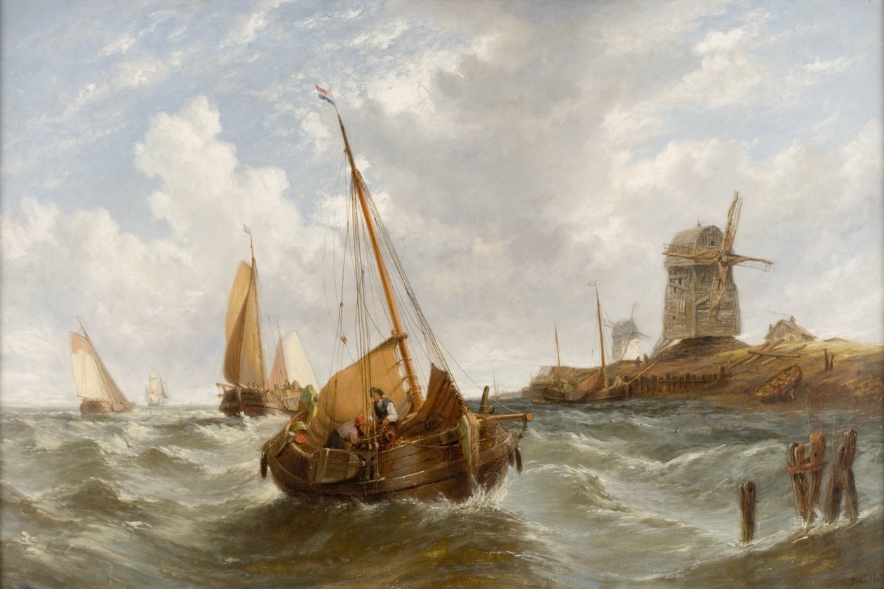 Havlandskab med både af William Adolphus Knell