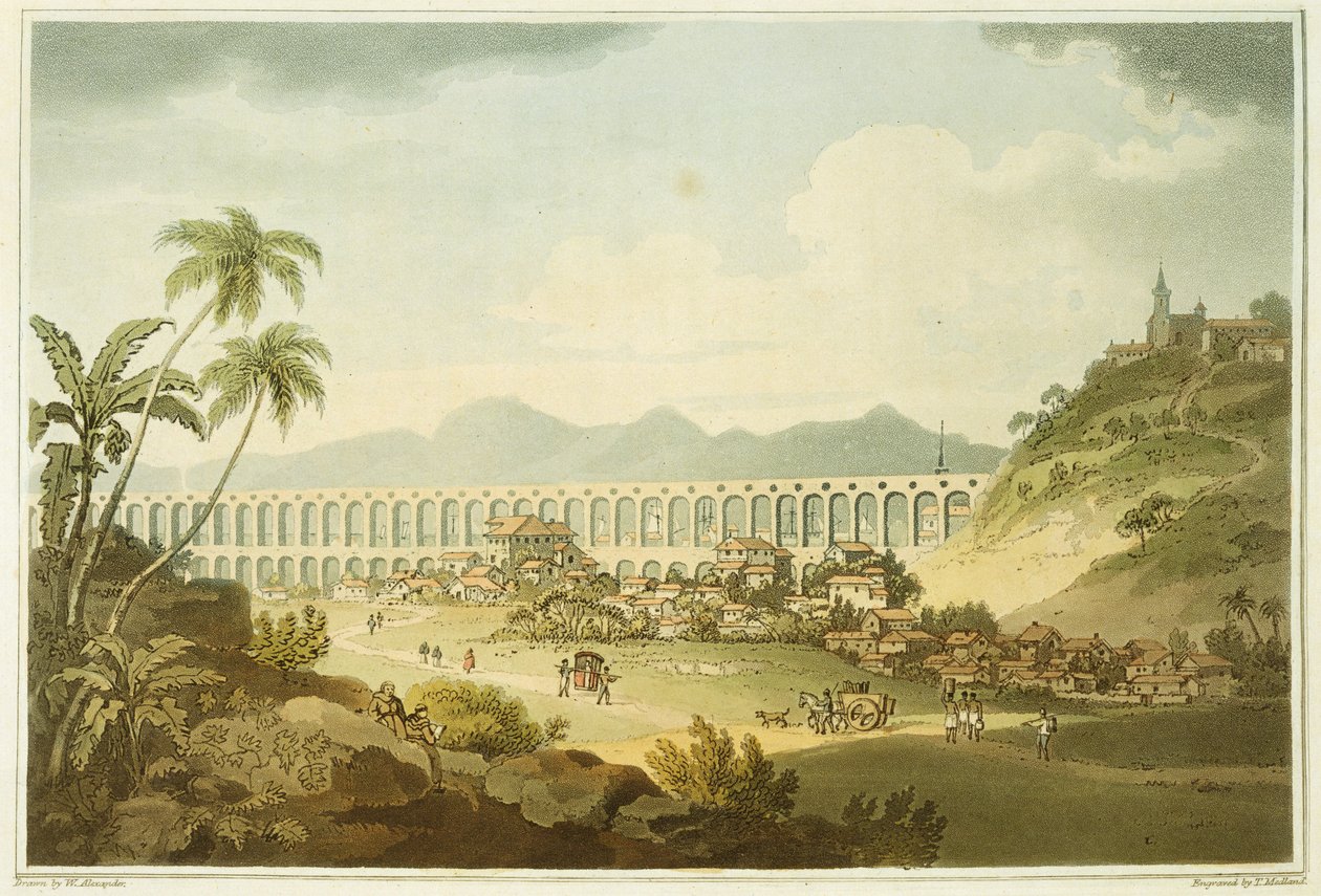 Arcos de Carioco, eller Grand Aqueduct in Rio de Janeiro, plade 5 fra 