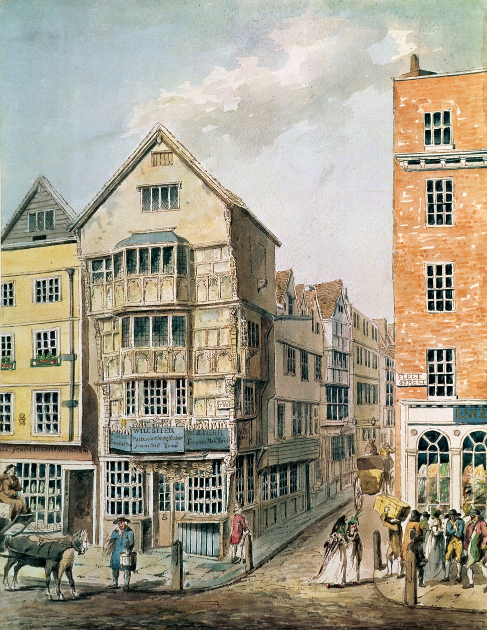 Hjørne af Fleet Street og Chancery Lane af William Alexander