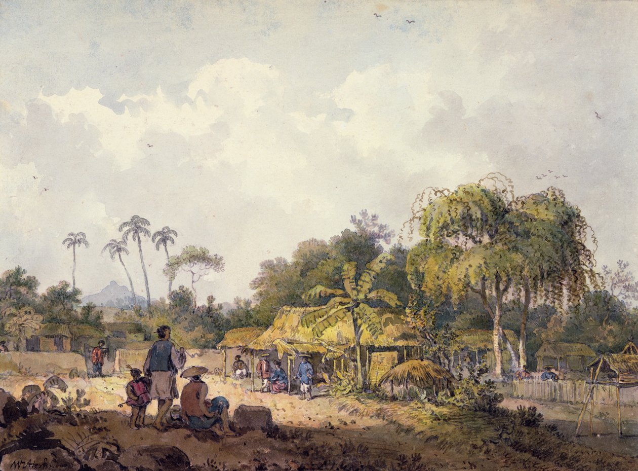 Udsigt nær Turon Bay, Cochin Kina af William Alexander