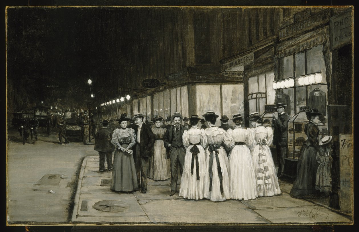 Lørdag aften i august - Eightth Avenue af William Anderson Coffin