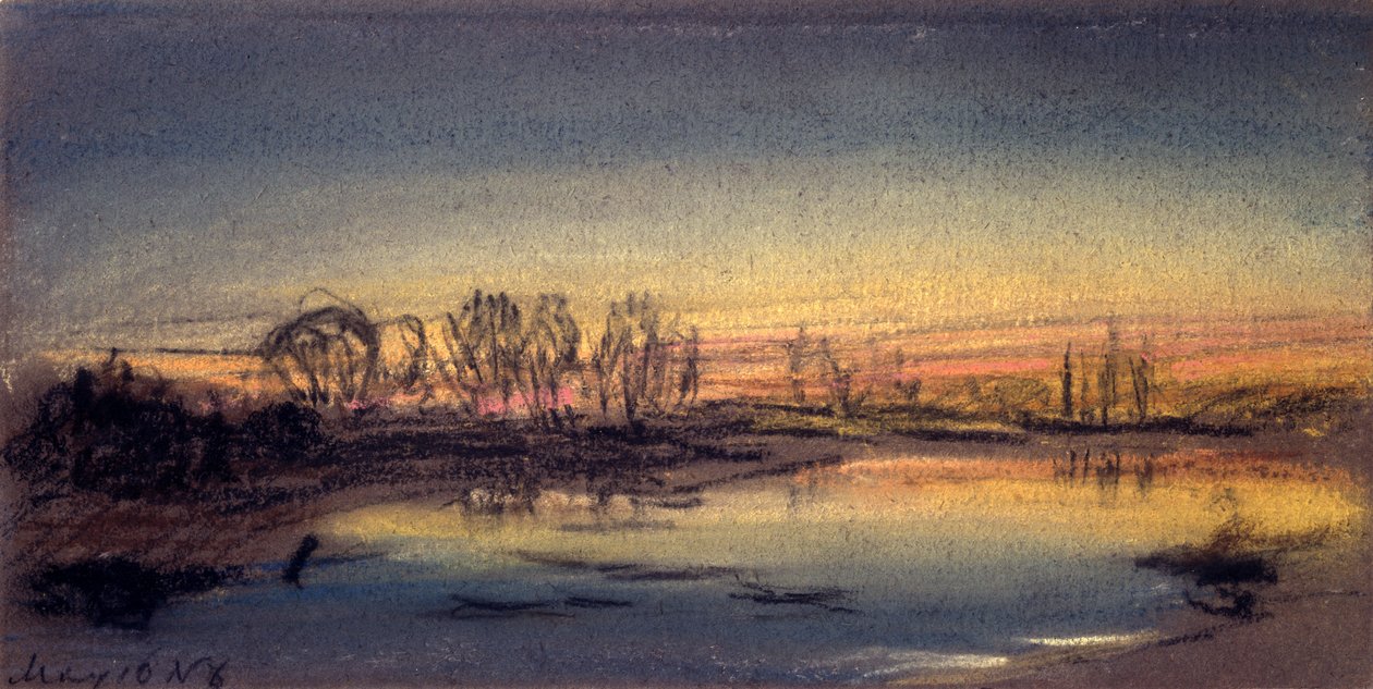 Solnedgang, maj 1884 af William Ascroft