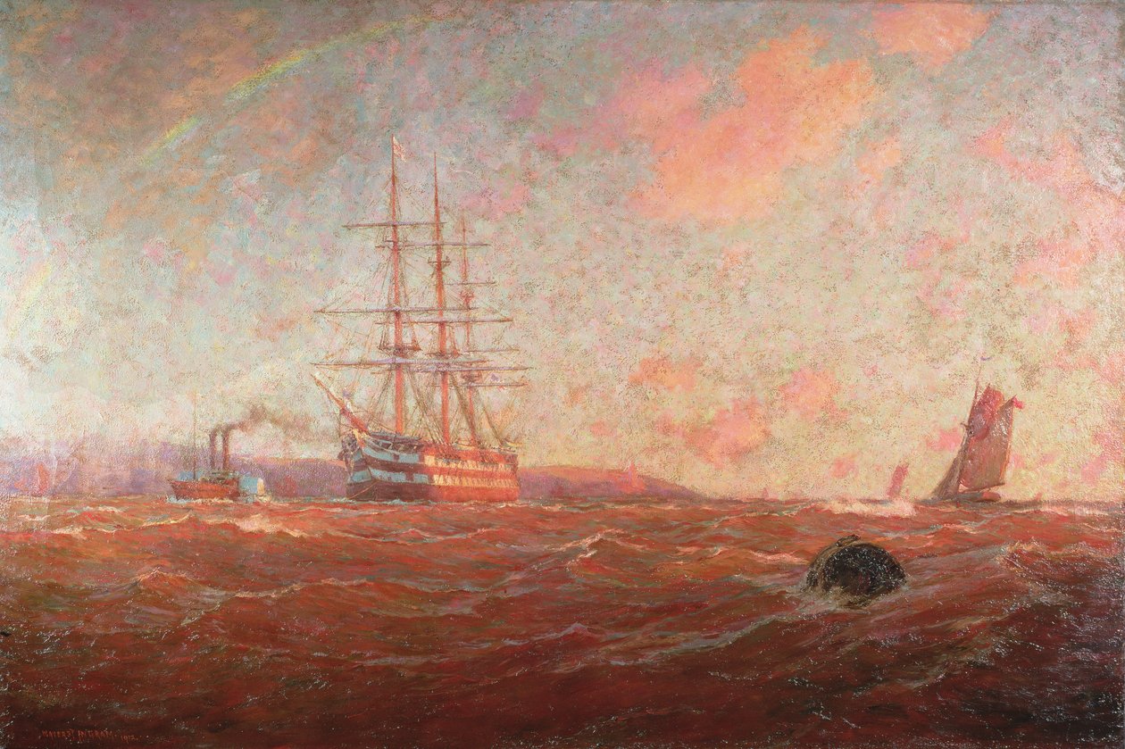 Hjemmehavnen, Falmouth, 1912 af William Ayerst Ingram