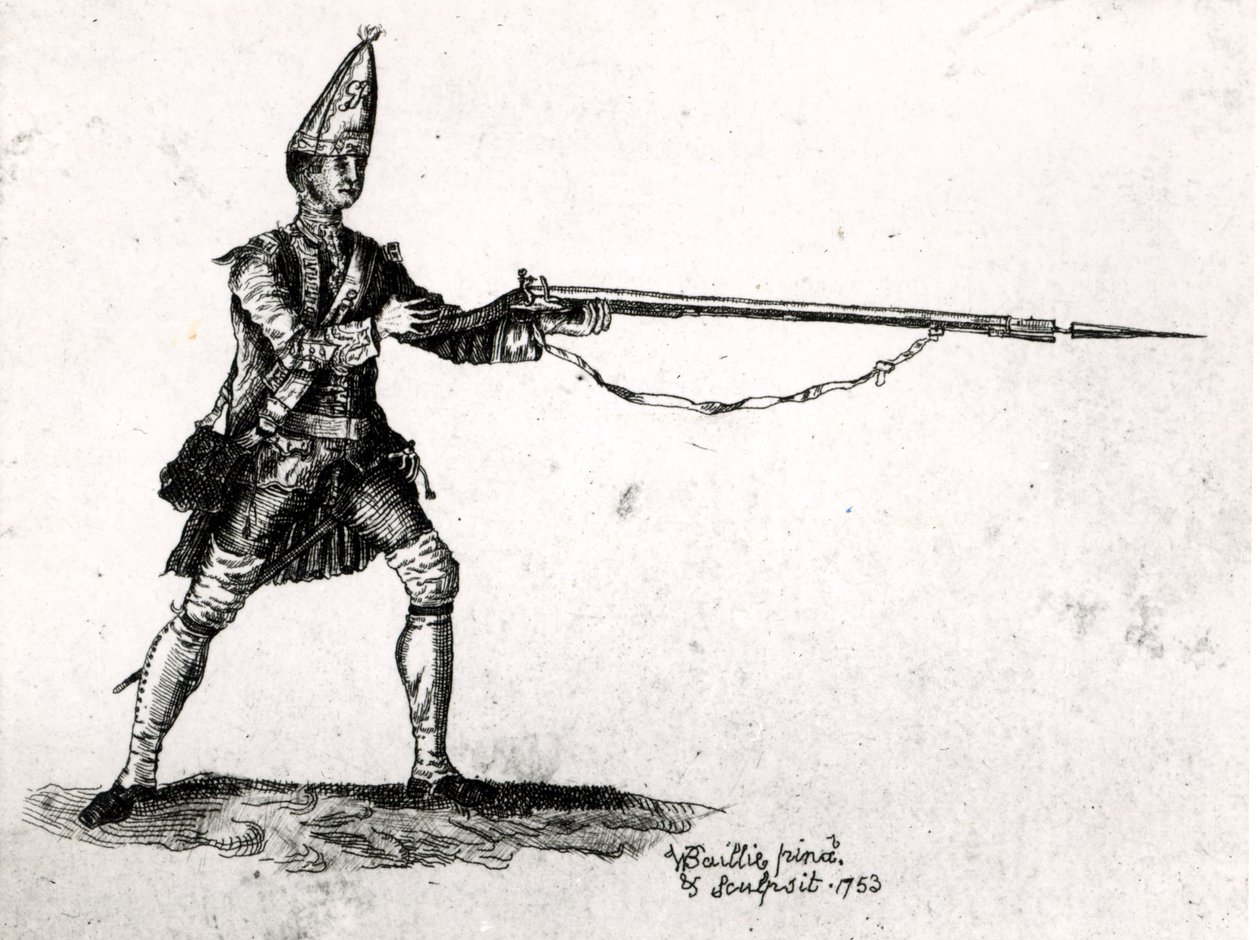 Portræt af en soldat, 1753 af William Baillie