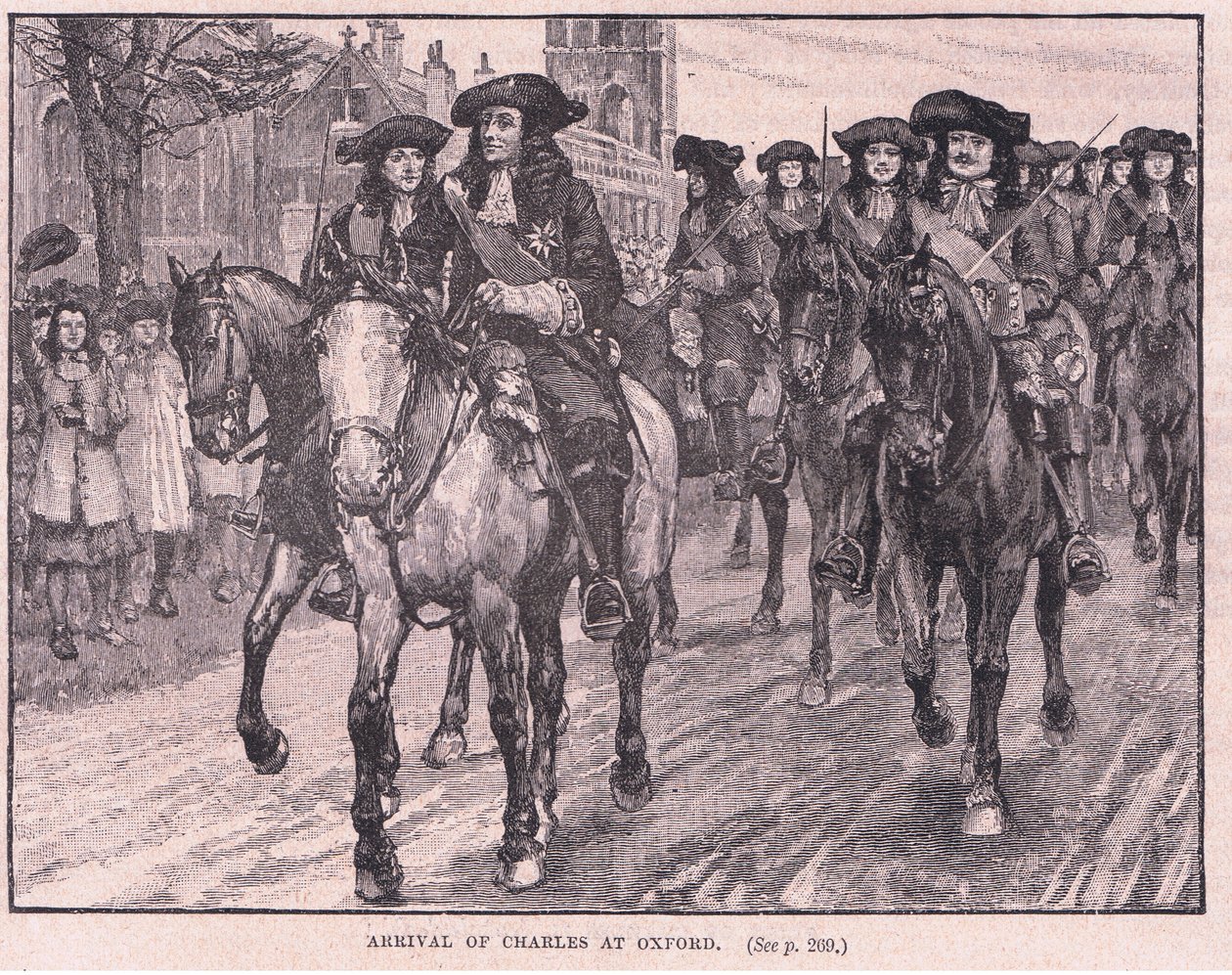 Charles Ankomst til Oxford 1681 e.Kr af William Barnes Wollen