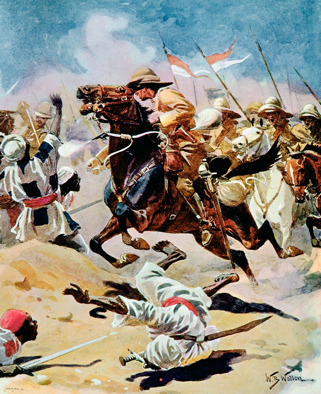 Anklagen for den 21. Lancer ved Omdurman, 2. september 1898 af William Barnes Wollen