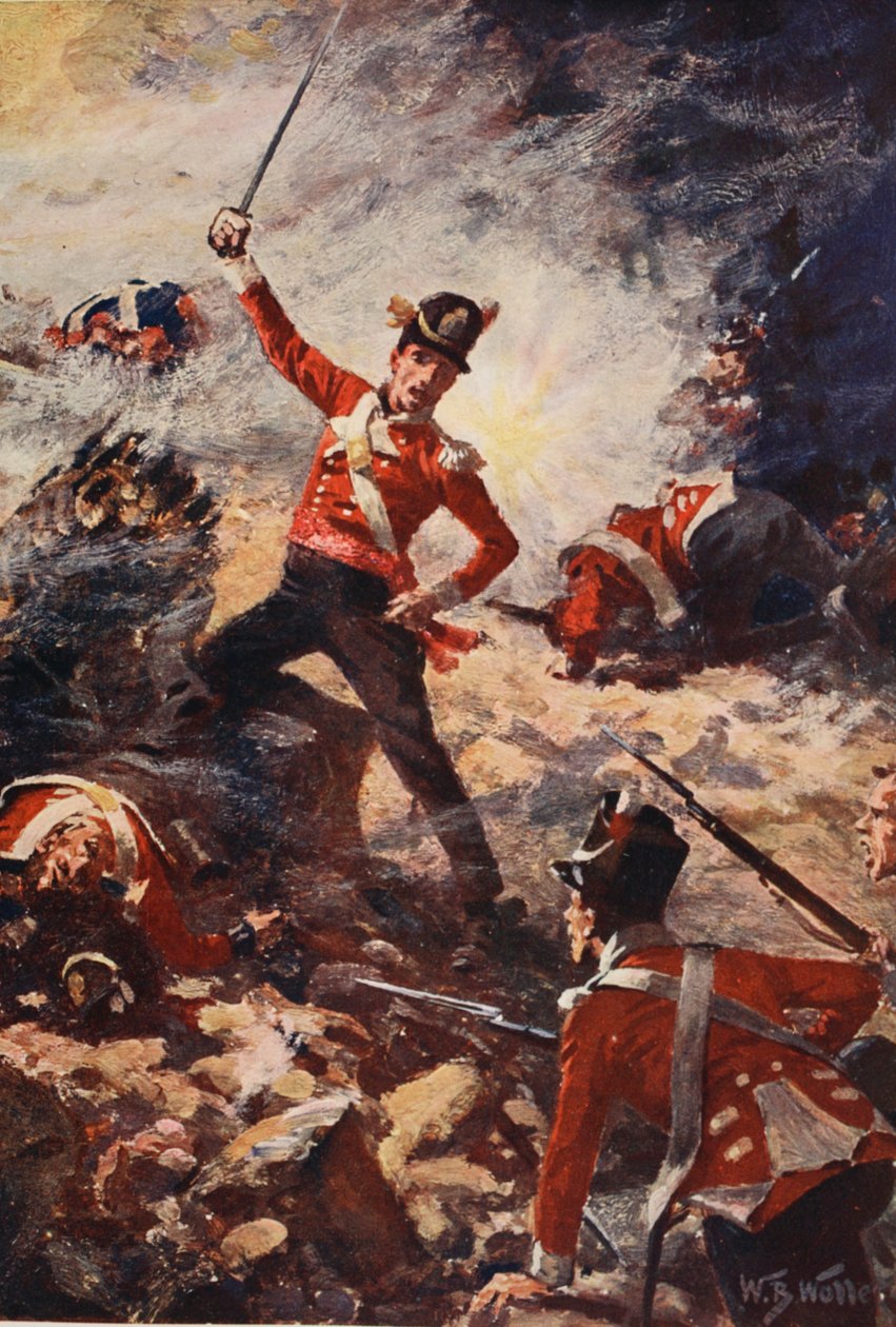 Colin Campbell leder det fortabte håb i San Sebastian, illustration fra 