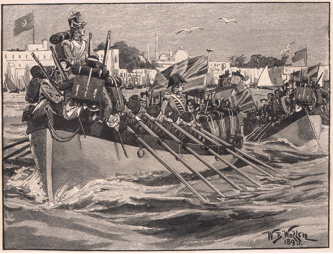 De britiske troppers afgang fra Alexandria AD 1807 af William Barnes Wollen