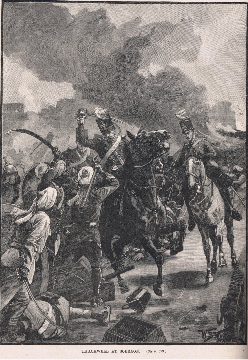 Thackwell at Sobraon, illustration fra Cassells 