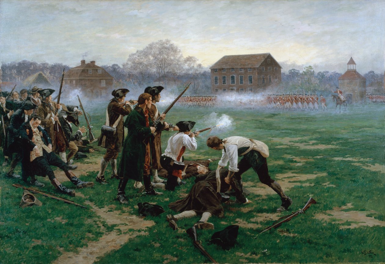 Slaget ved Lexington, 19. april 1775, 1910 af William Barnes Wollen