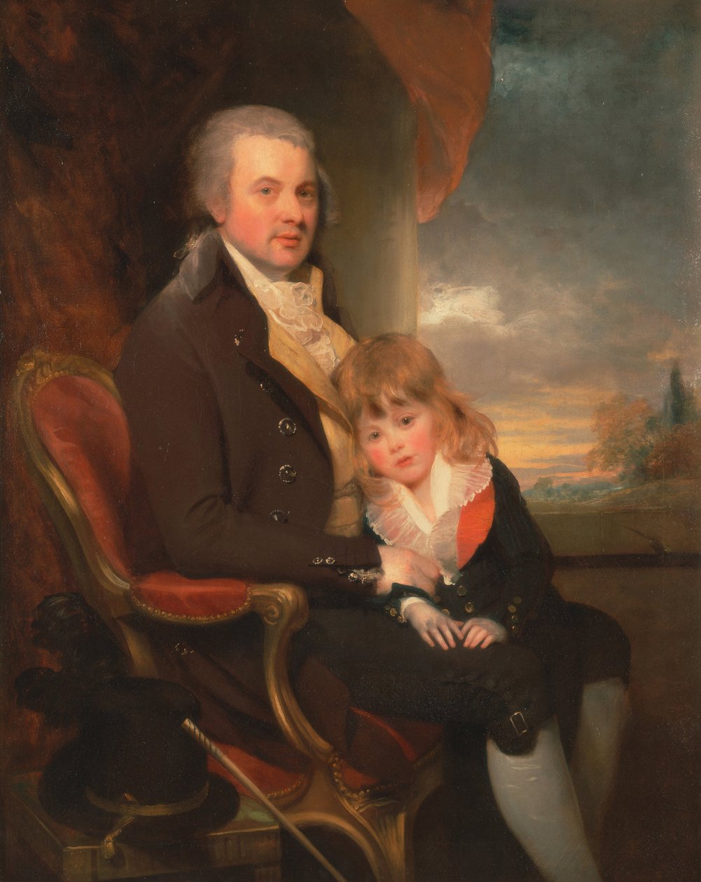 Edward George Lind og hans søn, Montague af William Beechey