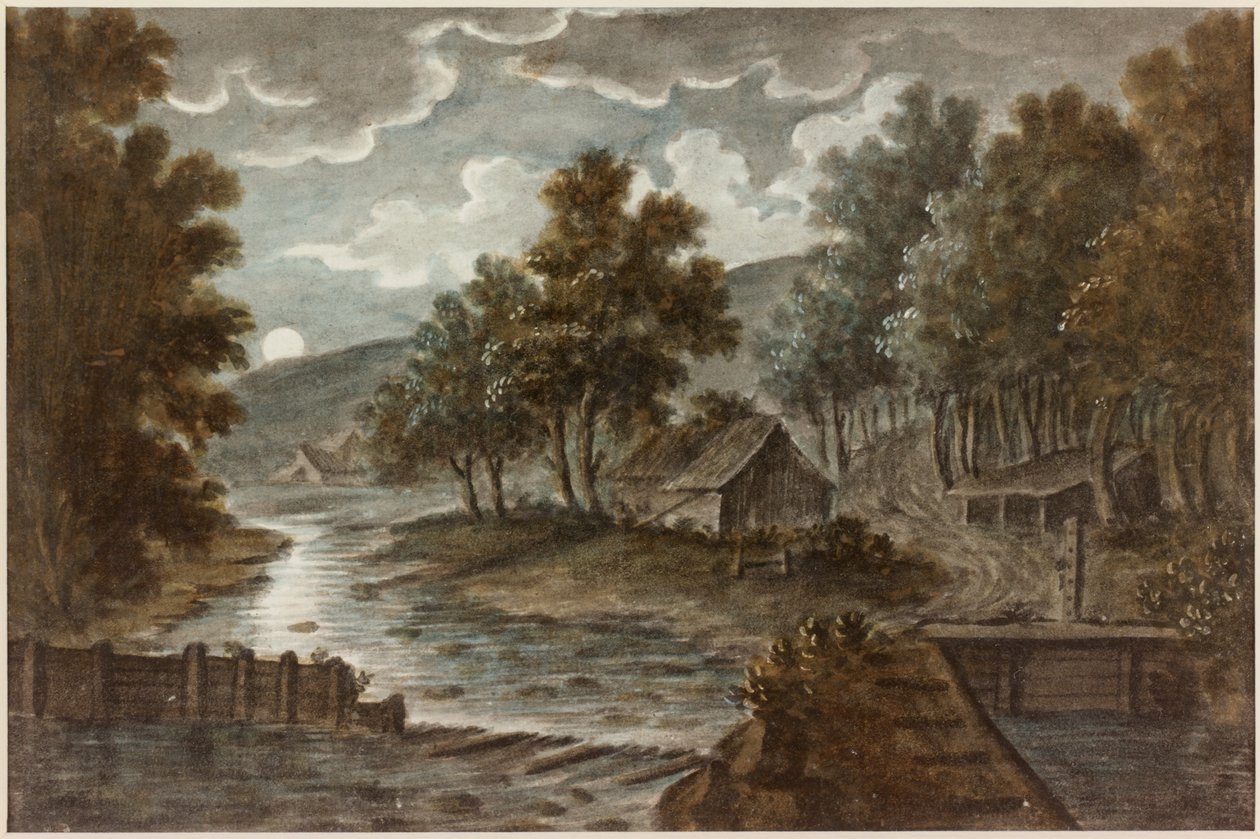 Blackburn nær Ravensworth (blyant og akvarel på papir) af William Beilby