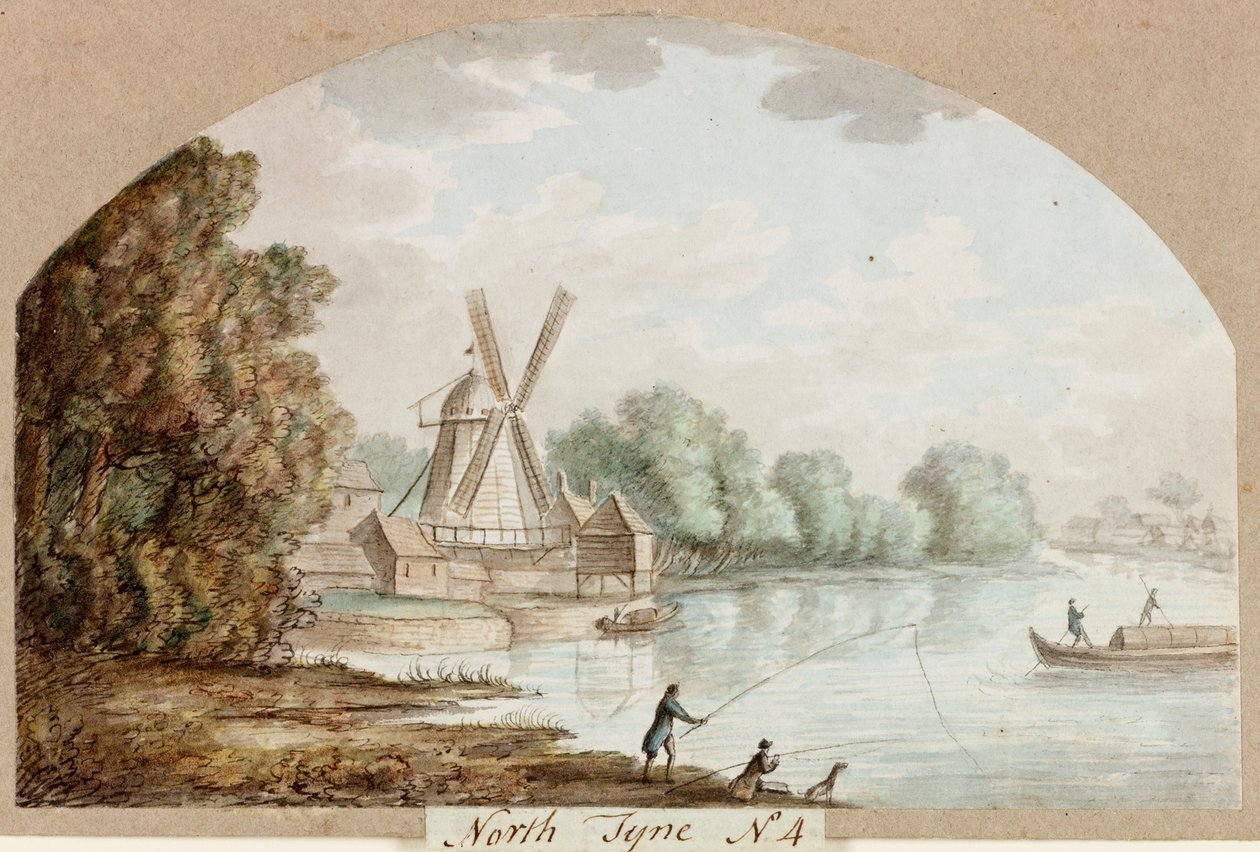 North Tyne nr. 4 (blyant og akvarel på papir) af William Beilby