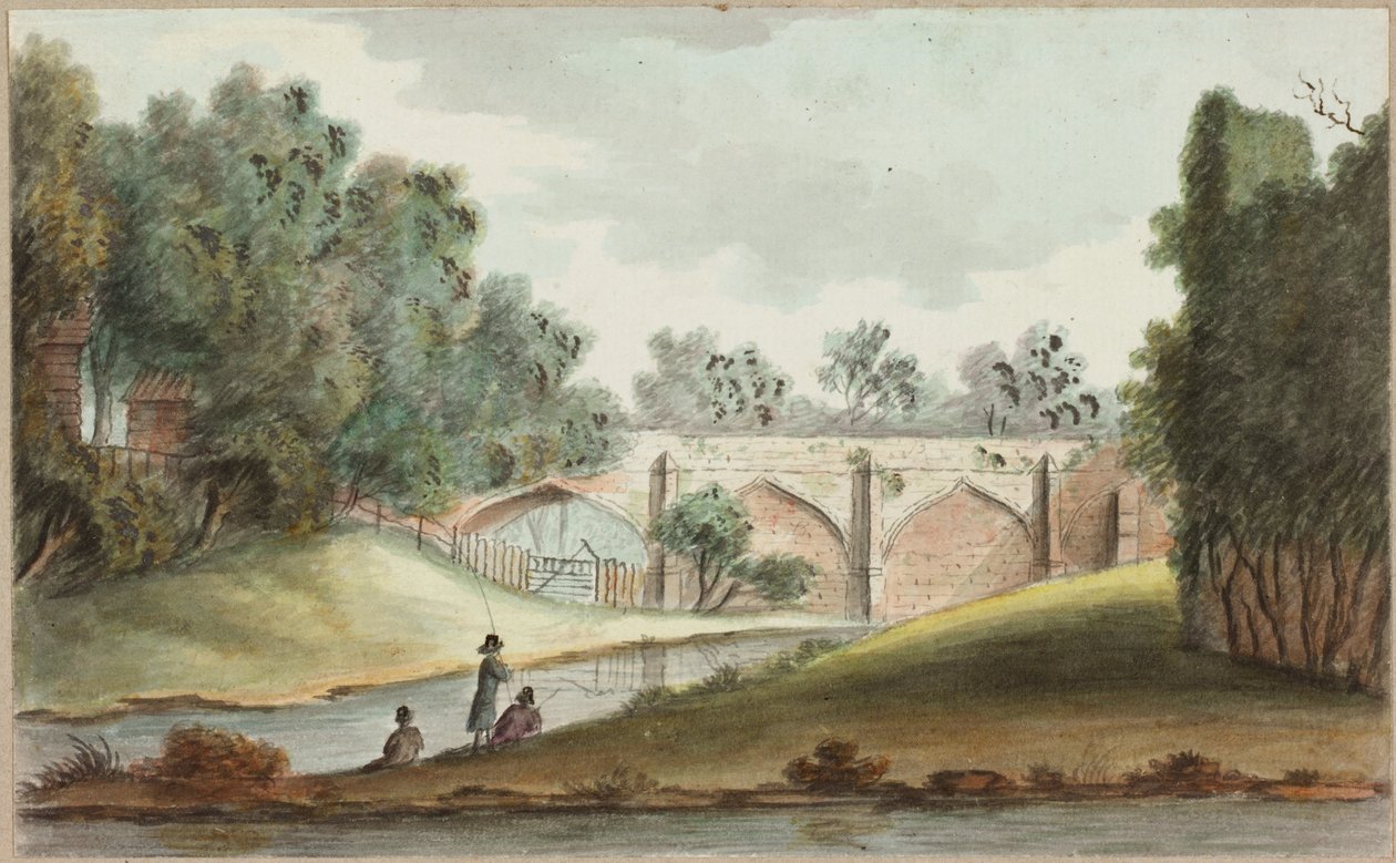 Northumberland View (blyant og akvarel på papir) af William Beilby