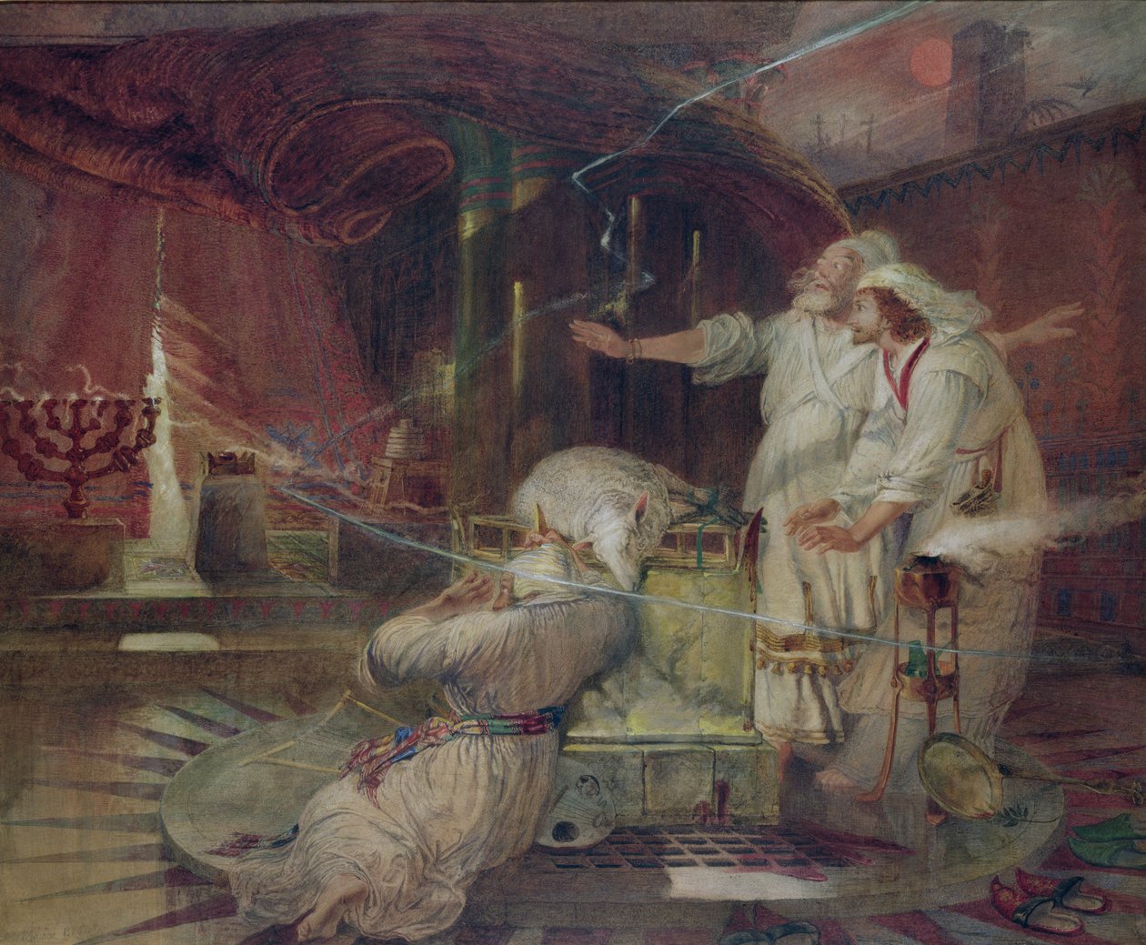 Slørets rivning, 1869 af William Bell Scott