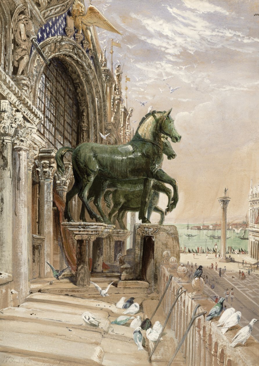 Øverste del af facaden på Sankt Markus-kirken, 1862 af William Bell Scott