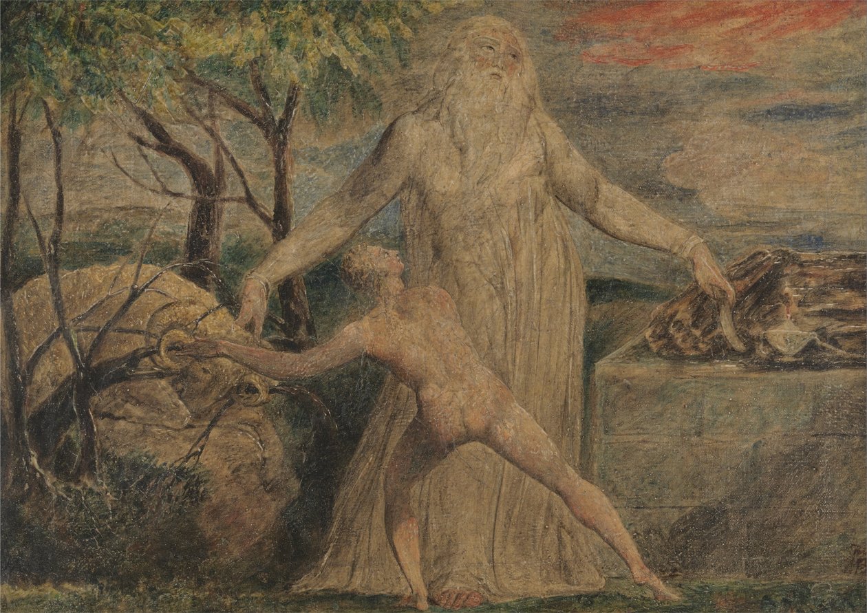 Abraham og Isak af William Blake
