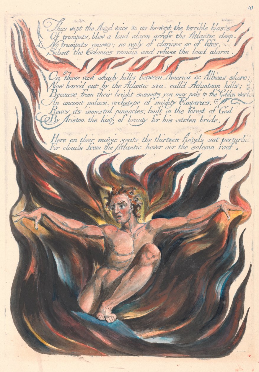 Amerika. En profeti, plade 12, således græd engelstemmen .... af William Blake