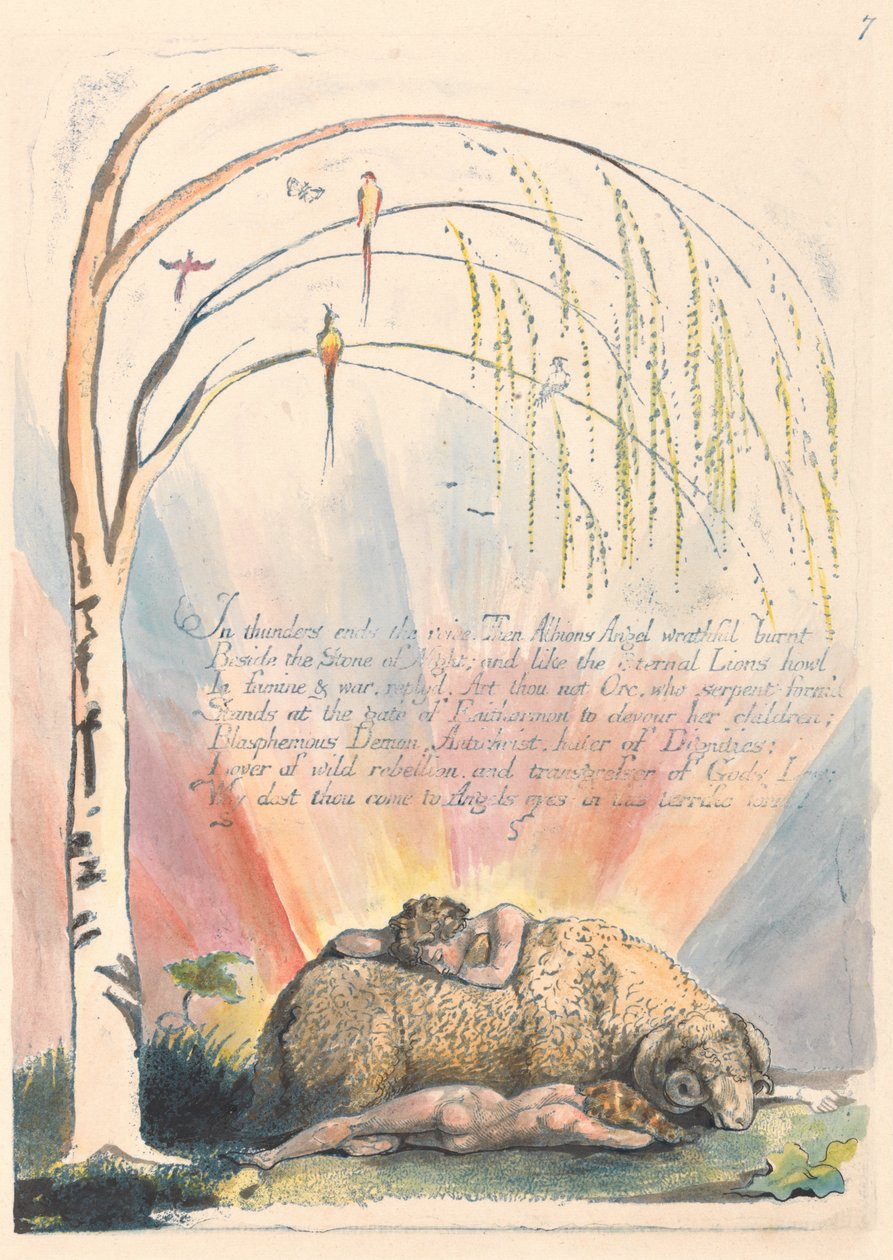 Amerika. En profeti, plade 9, af William Blake