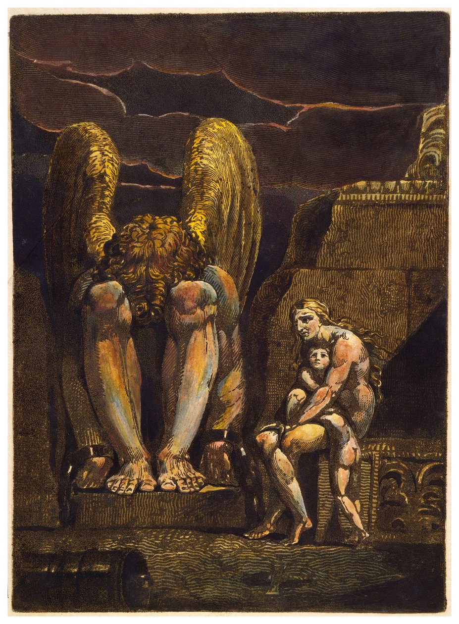 America a Prophecy kopier en tallerken af William Blake