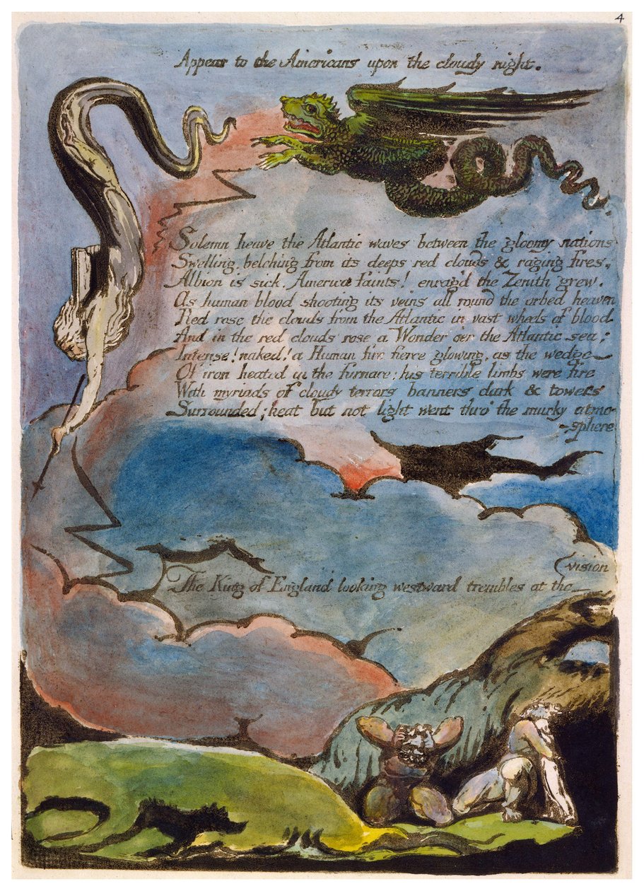 America a Prophecy kopier en tallerken 06 af William Blake