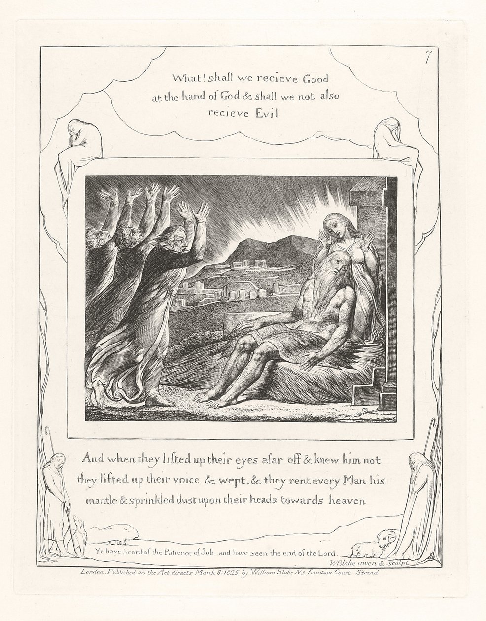 Og da de løftede deres øjne langt væk, 1825 af William Blake