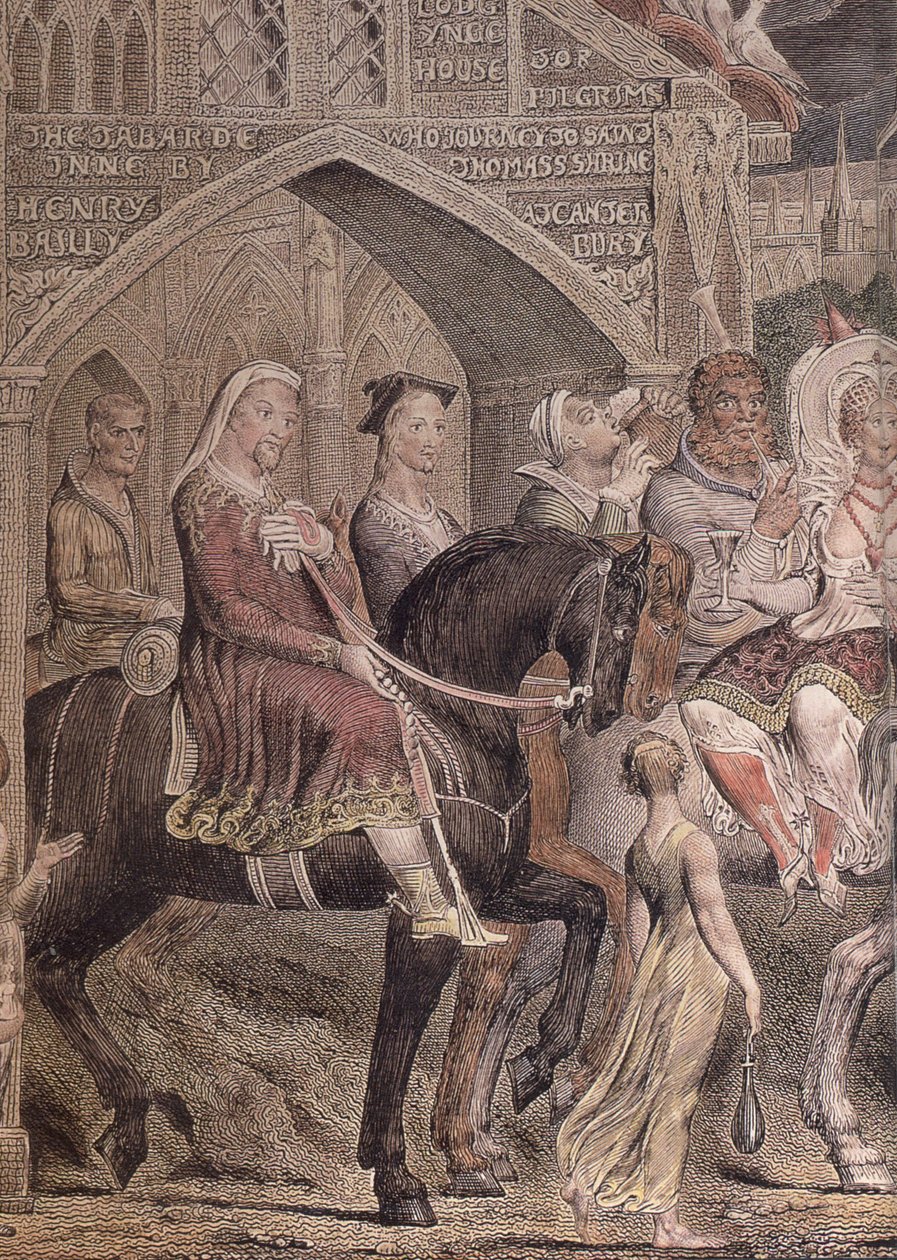 Blake-Cant-pilgrimme-detaljer-b Chaucer af William Blake